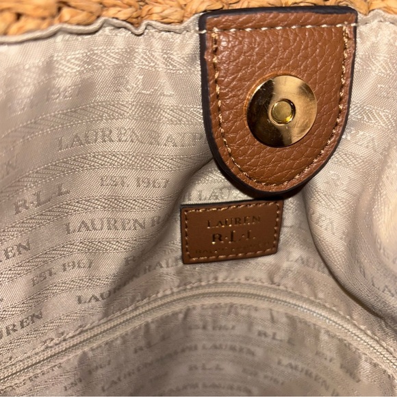 Lauren Ralph Lauren Straw Hayden Tote - Picture 13 of 15